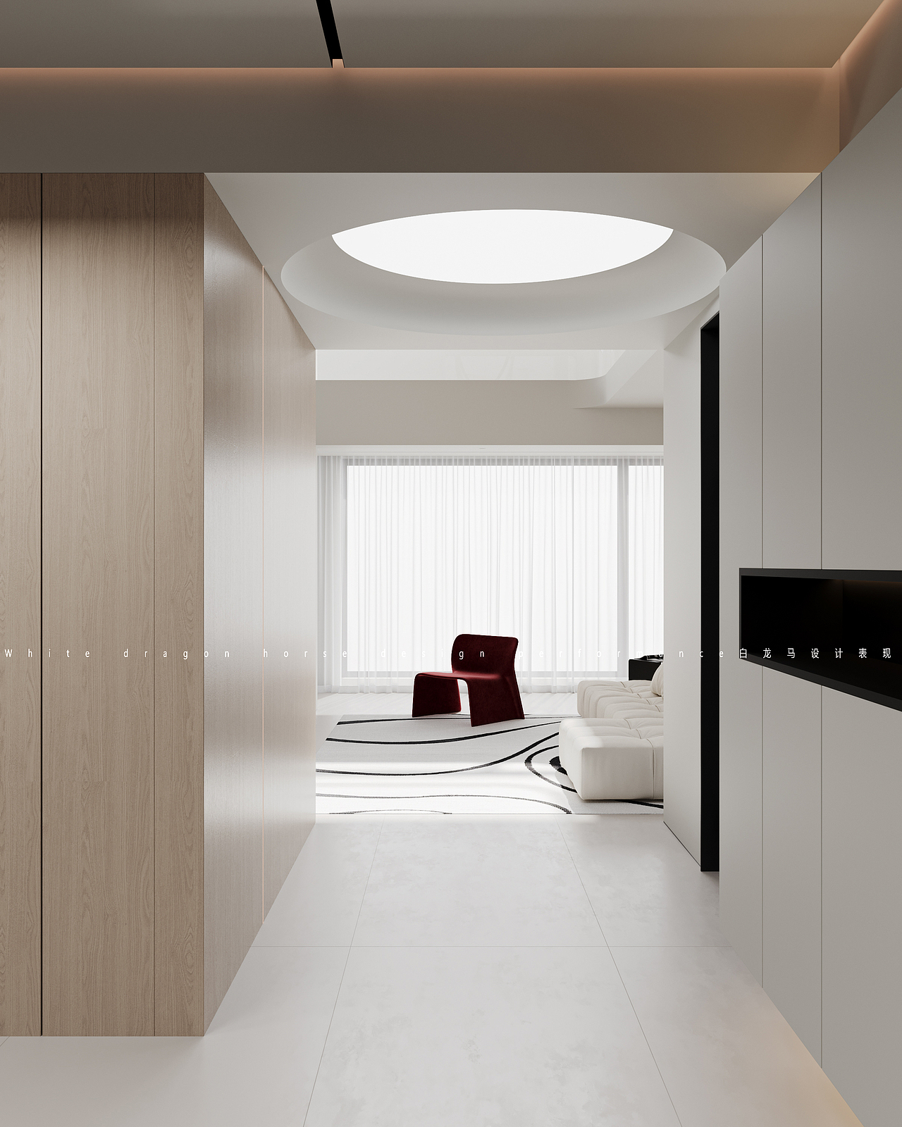 现代简约别墅——白龙马效果图