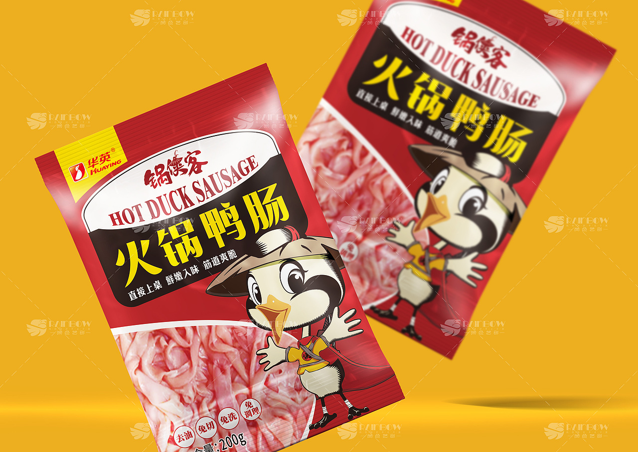 火锅鸭肠包装袋设计