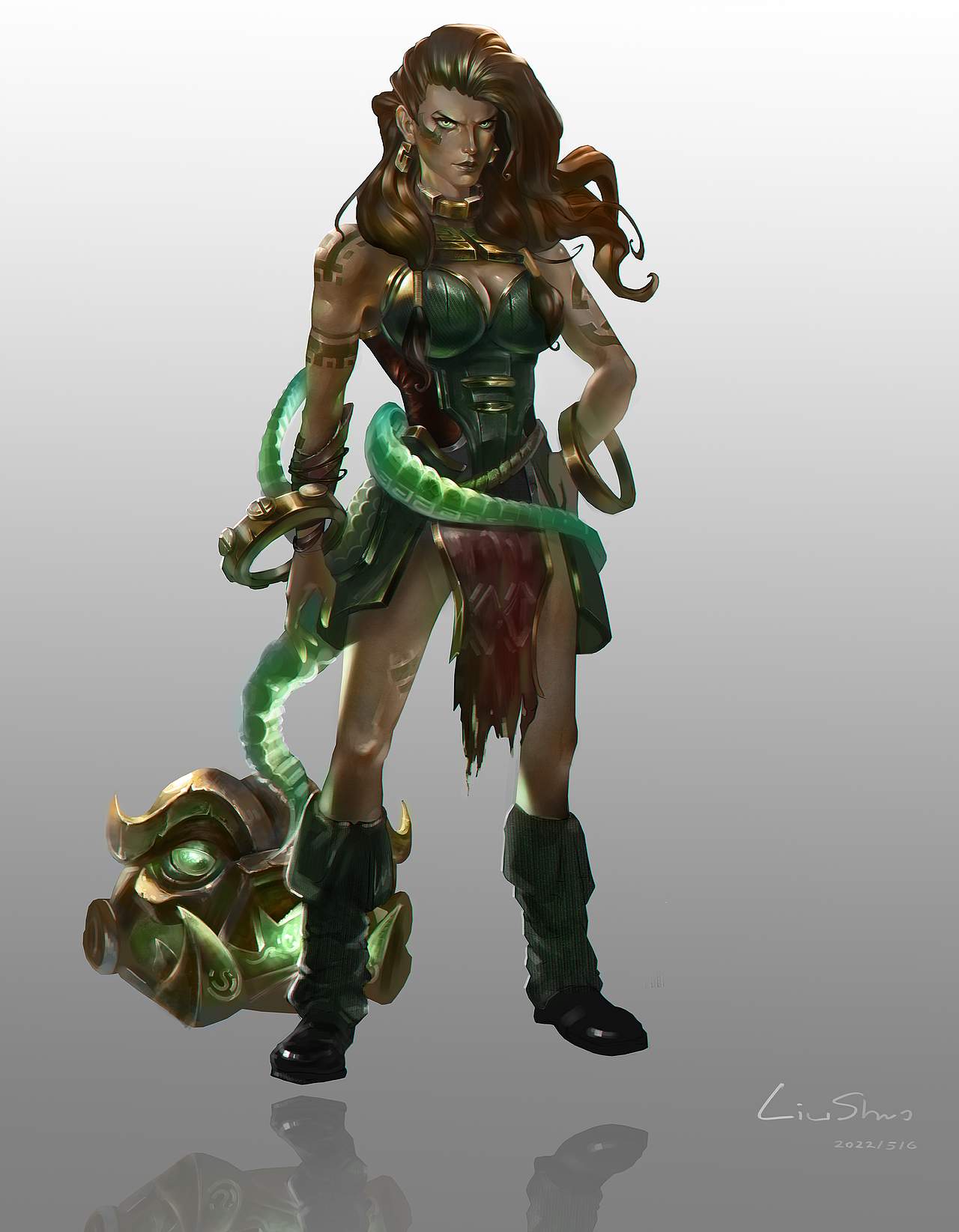 海兽祭祀俄洛依同人原画人物设计创作（图ZMzAyNjM5MjA4） - 游戏原画 - 站酷设计师設計笔迹原创素材 - 站酷ZCOOL