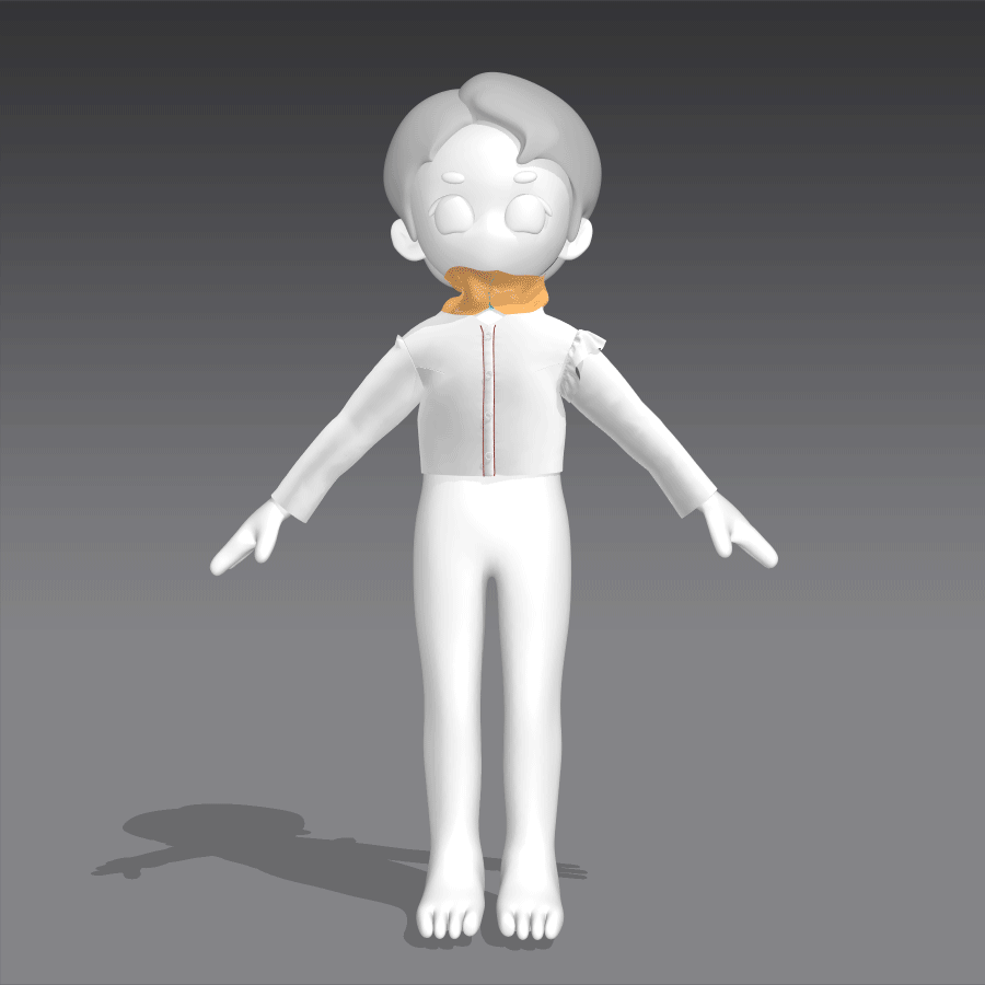 MD+C4D建模练习 - 男孩与小羊 时尚及休闲服饰设计