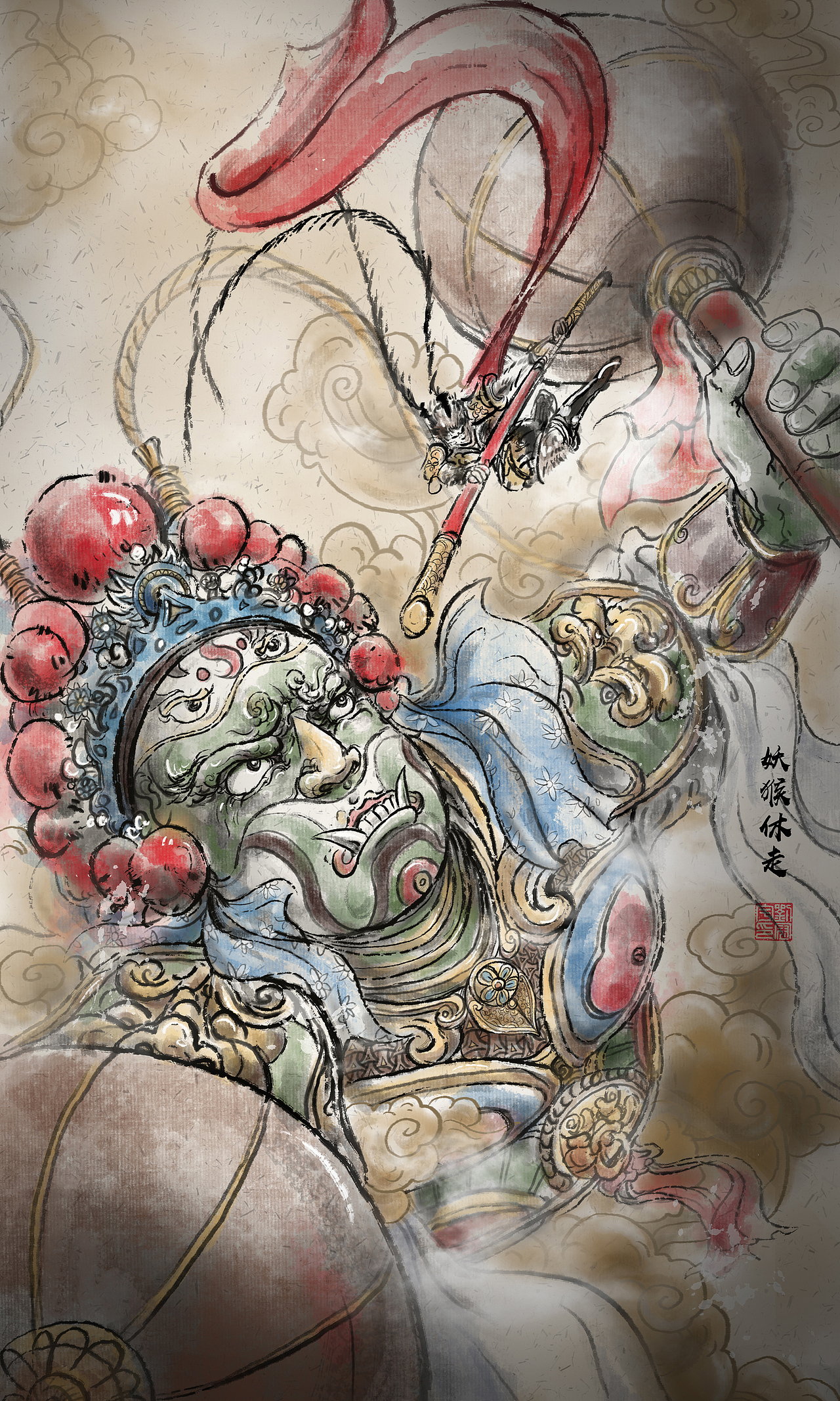 水墨数字插画作品合集