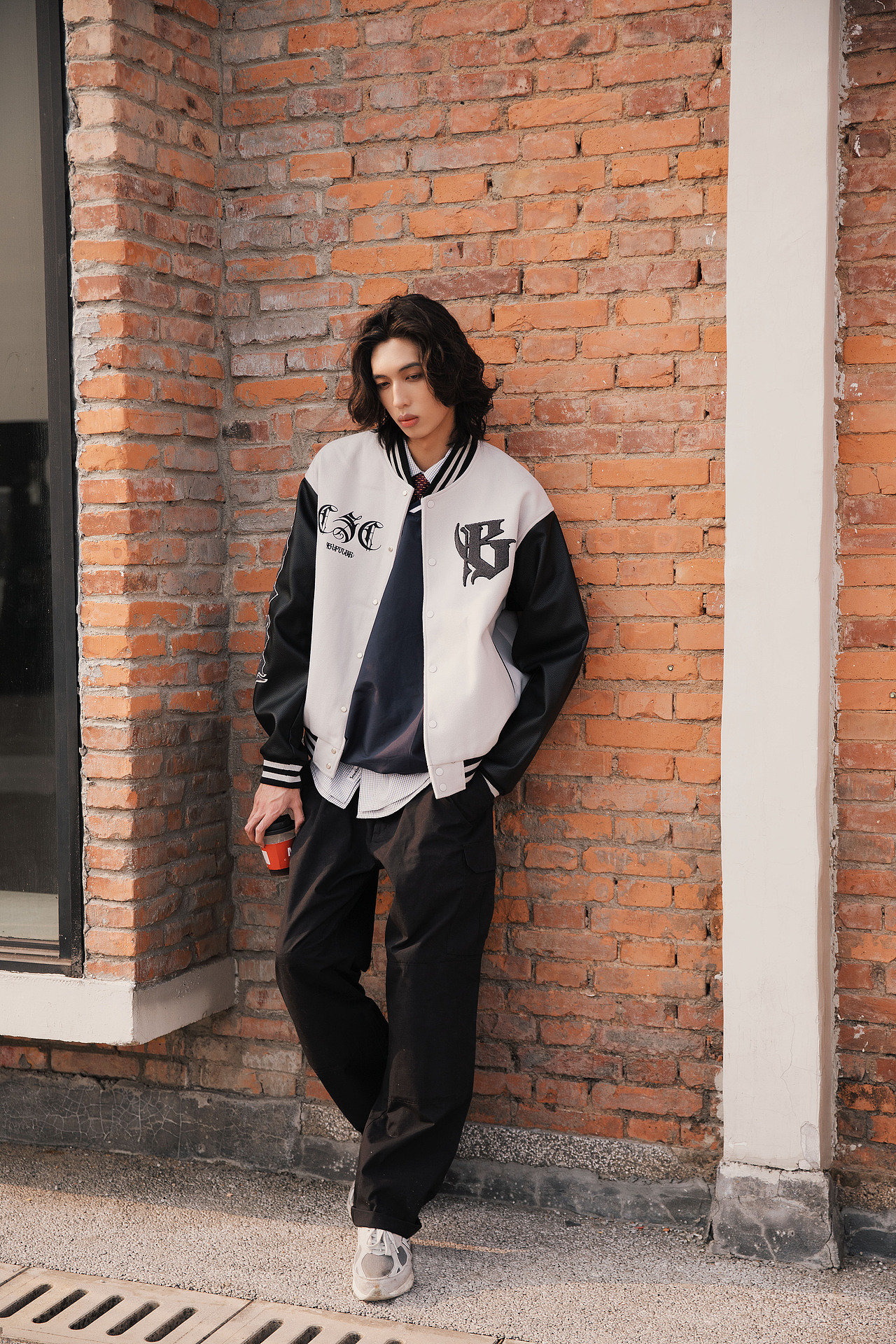 服装街拍 学院风潮牌美式复古男装