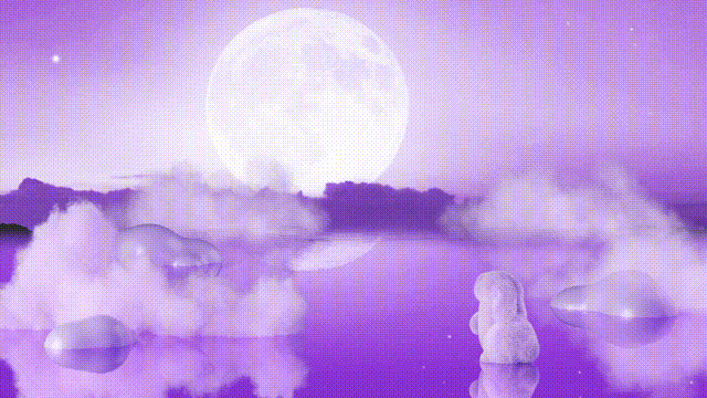 中秋海报-三维动画-C4D-3C数码产品