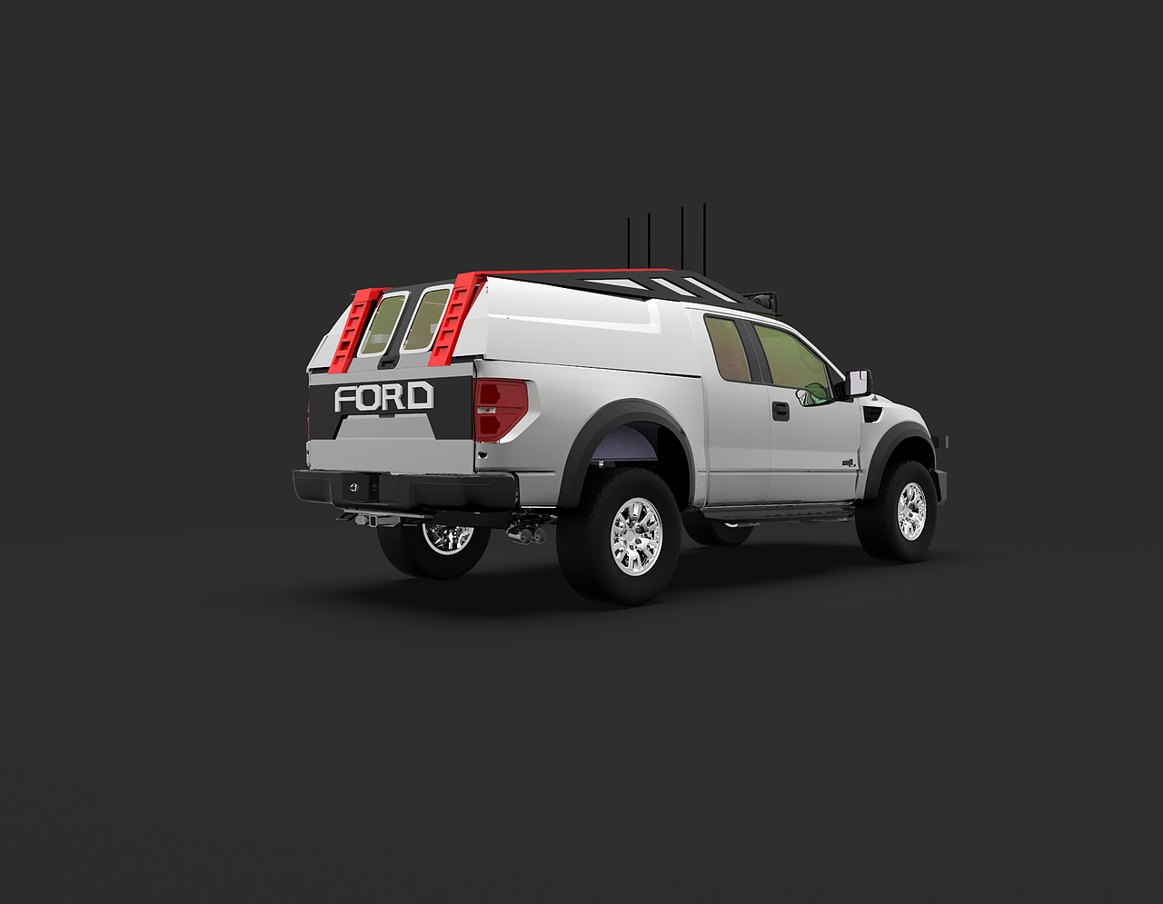 消防无人机载具设计——皮卡车