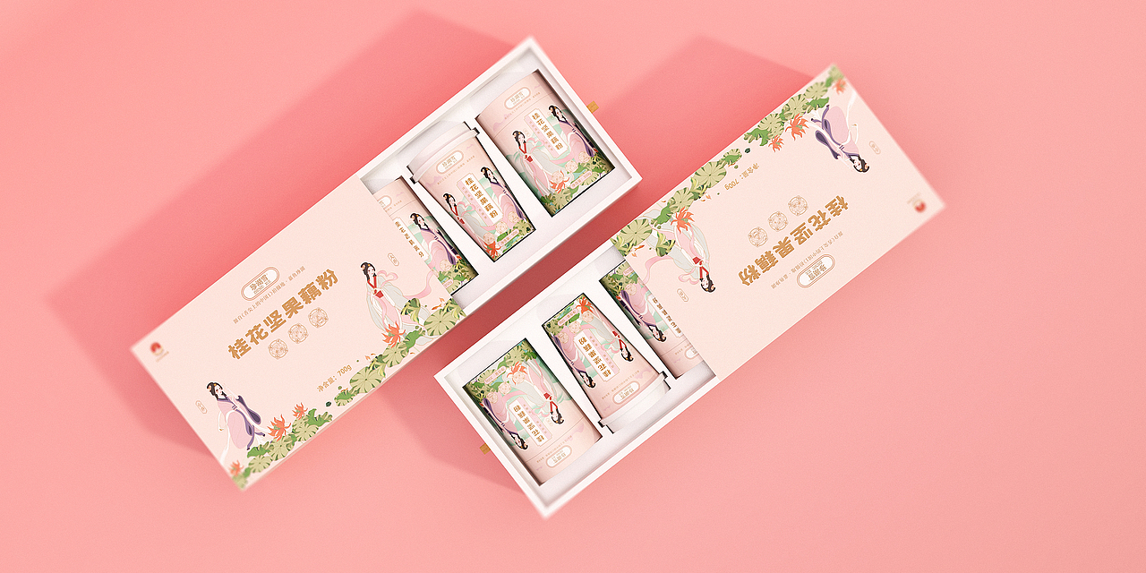 珍湖雪坚果藕粉系列包装