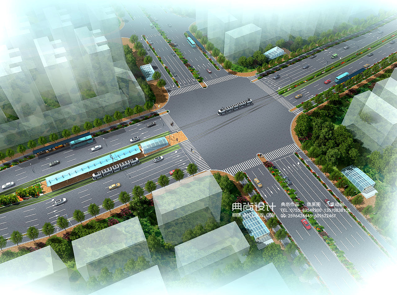 道路街边小品效果图2