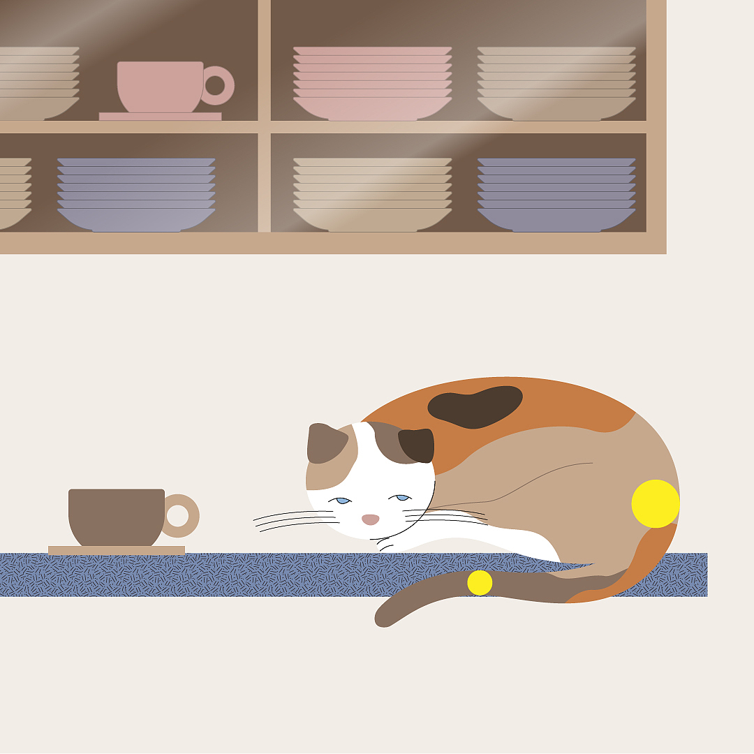 dinlab × Amao动态插画打卡| 慵懒午后（图ZMzE5NzQzNTAw） - 创作习作 - 站酷设计师三猫_Arya原创素材 - 站酷ZCOOL