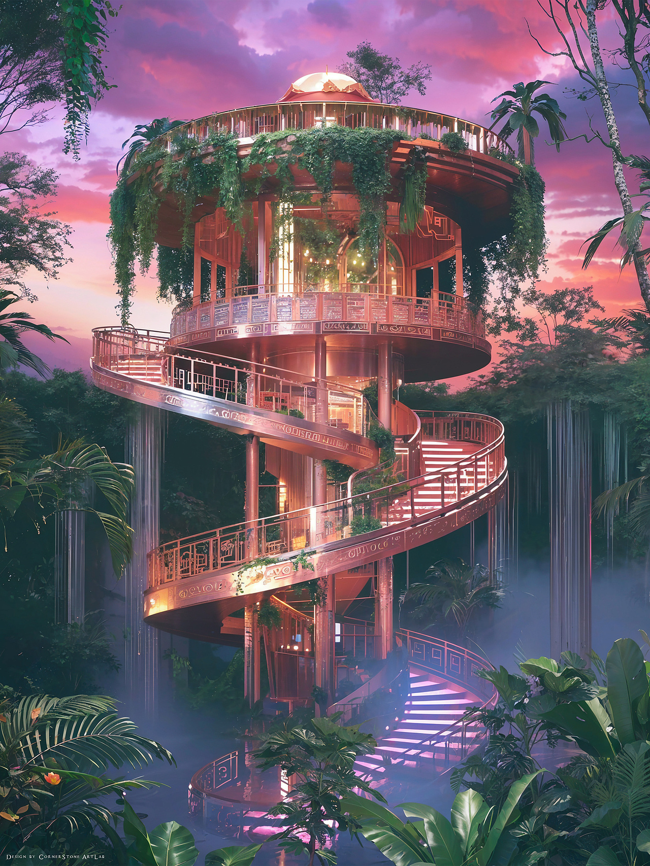 Digital Art！东方美学中的森林精灵城堡（图ZMzYxOTY1MTY4） - 场景 - 站酷设计师墙角石设计工作室原创素材 - 站酷ZCOOL