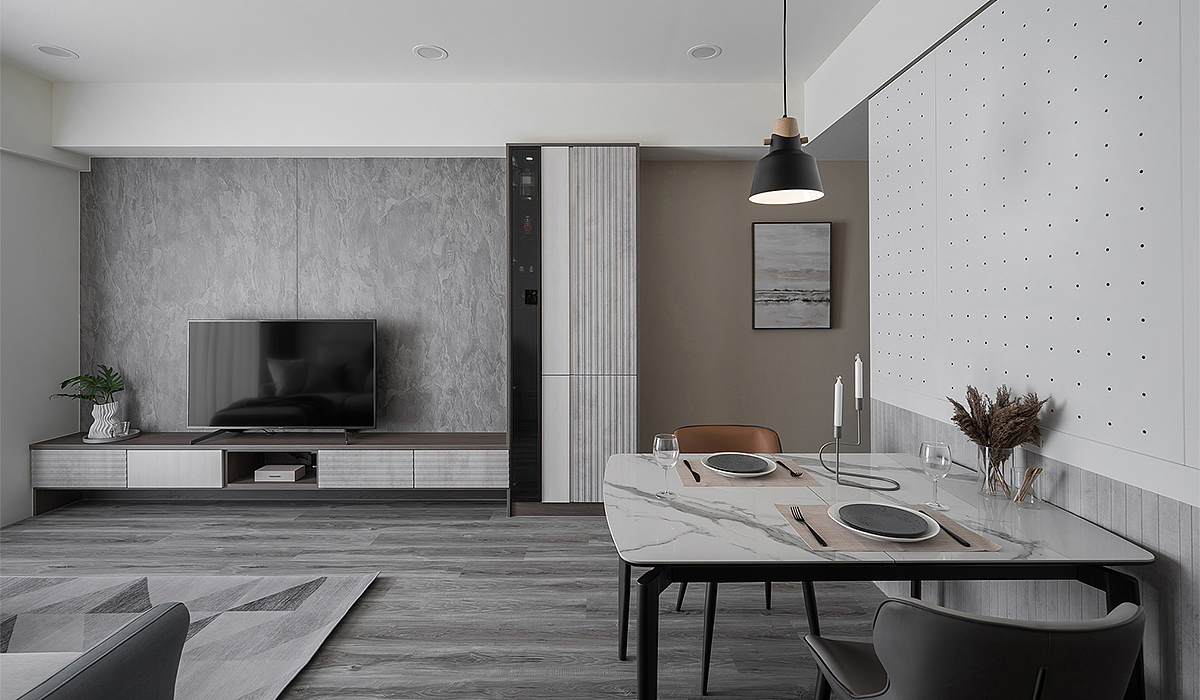 家装设计案例鉴赏——镌刻永恒,现代风微侘寂感住所