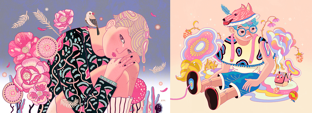 曾亦心 插画合集 | Yixin Illustrations Collection（图ZMjk3MDcxMTY4） - 艺术插画 - 站酷设计师曾亦心原创素材 - 站酷ZCOOL