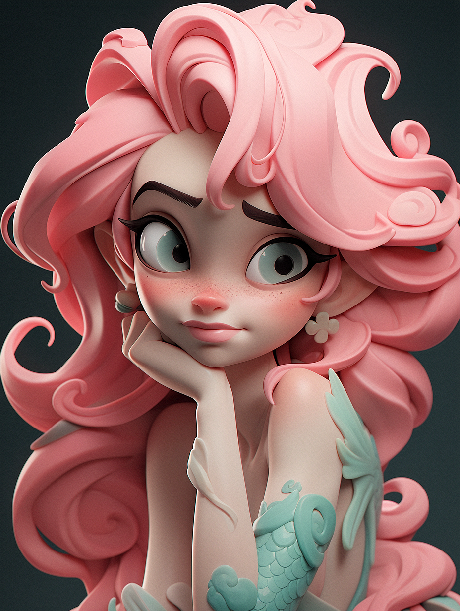 019期|Midjourney Niji 咒语绘图|美人鱼