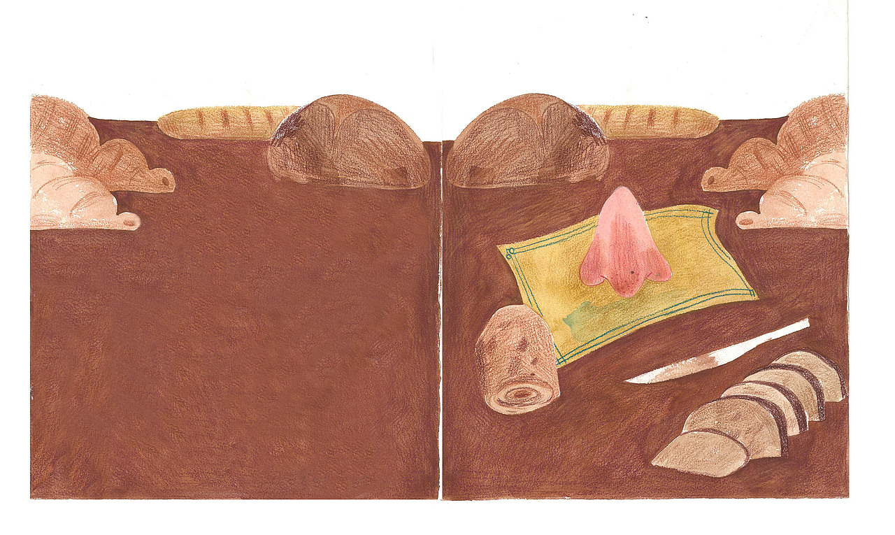 配图插画《鼻子》 尼古拉果戈里（图ZMzI1ODAxMDky） - 儿童插画 - 站酷设计师阿栗Ooo原创素材 - 站酷ZCOOL