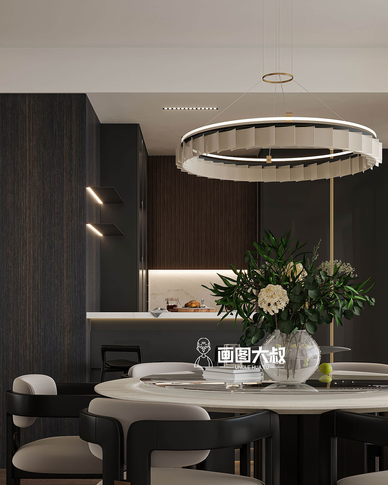 現(xiàn)代復古風效果圖（圖ZMzM4MTY3OTQw） - 家裝設計 - 站酷設計師畫圖大叔原創(chuàng)素材 - 站酷ZCOOL