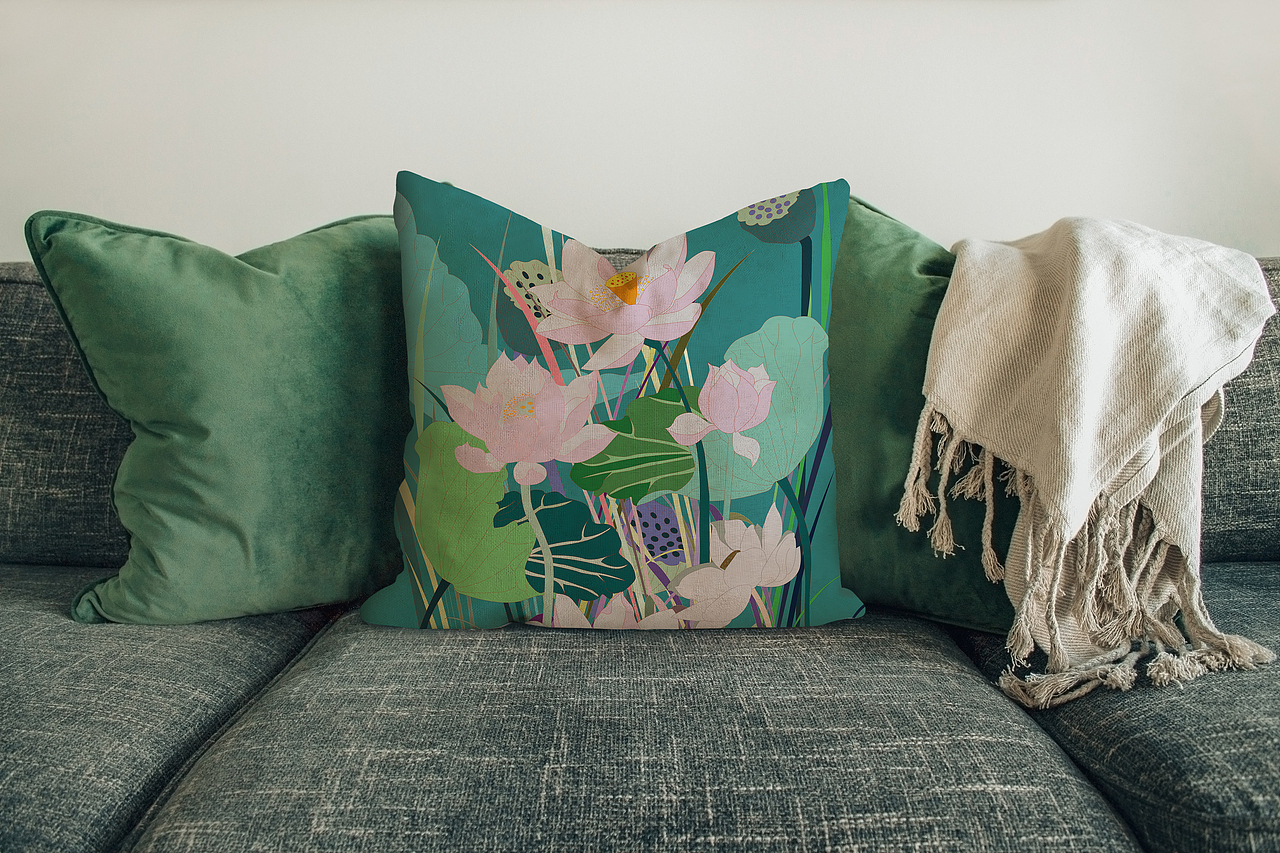 国风荷花系列（图ZMzY2OTM0ODI0） - 商业插画 - 站酷设计师猫三莫原创素材 - 站酷ZCOOL