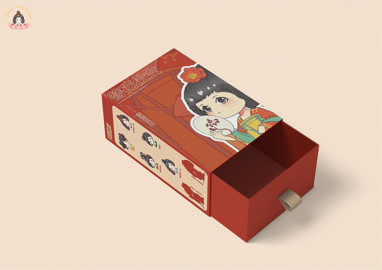“簪花仕女图”IP&文创周边设计(图ZMzYxMjc2OTQw) - IP形象 - 站酷设计师几何视觉实验室原创素材 - 站酷ZCOOL
