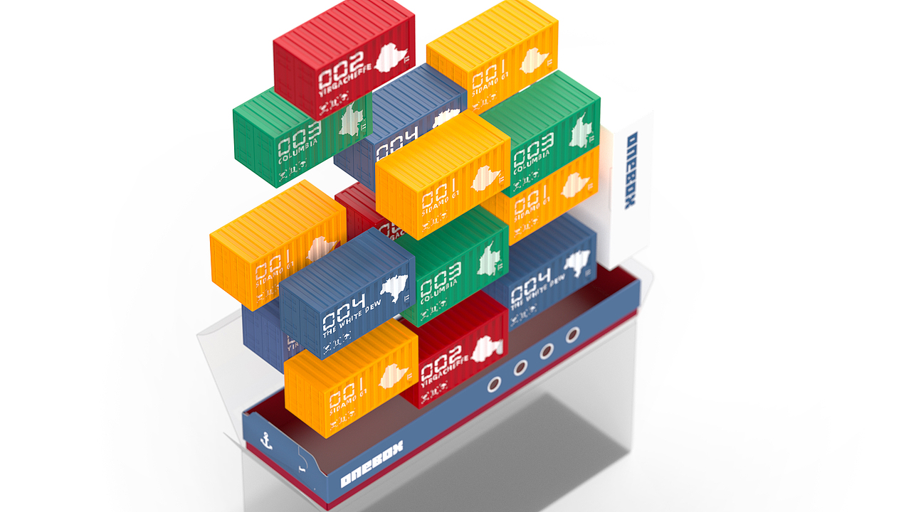 Onebox集装箱冻干粉咖啡（图ZMzE3NDQ0MjA0） - 包装 - 站酷设计师洛可可咨询设计原创素材 - 站酷ZCOOL