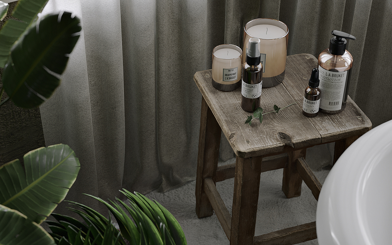 浴室纱帘效果图