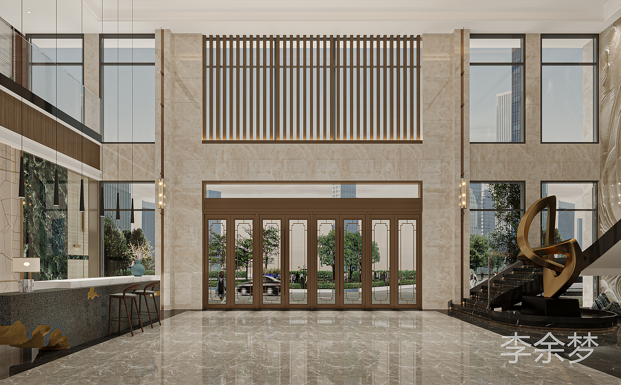 新中式 工装（图ZMzY5MTM2Mjgw） - 商业空间设计 - 站酷设计师李余梦吖原创素材 - 站酷ZCOOL