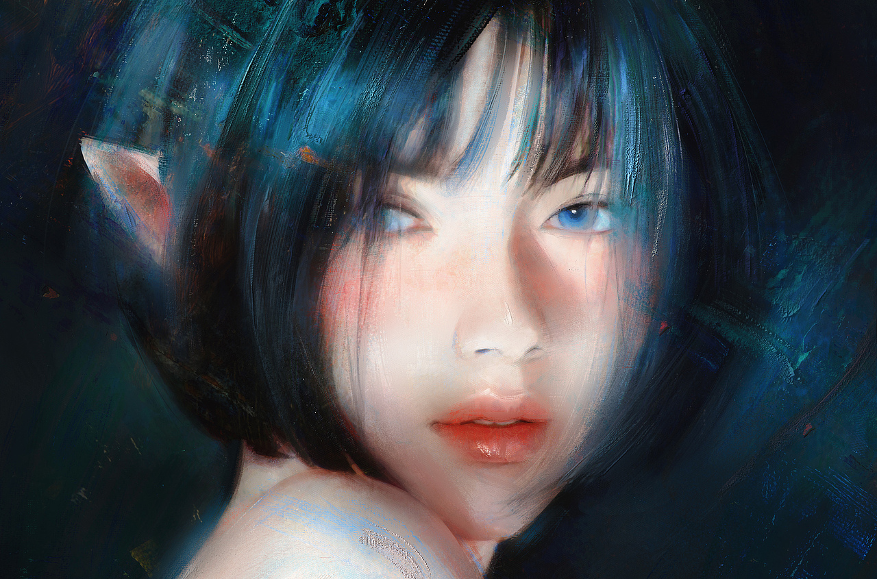 简单3步画出真实油画笔触厚度质感-附作品