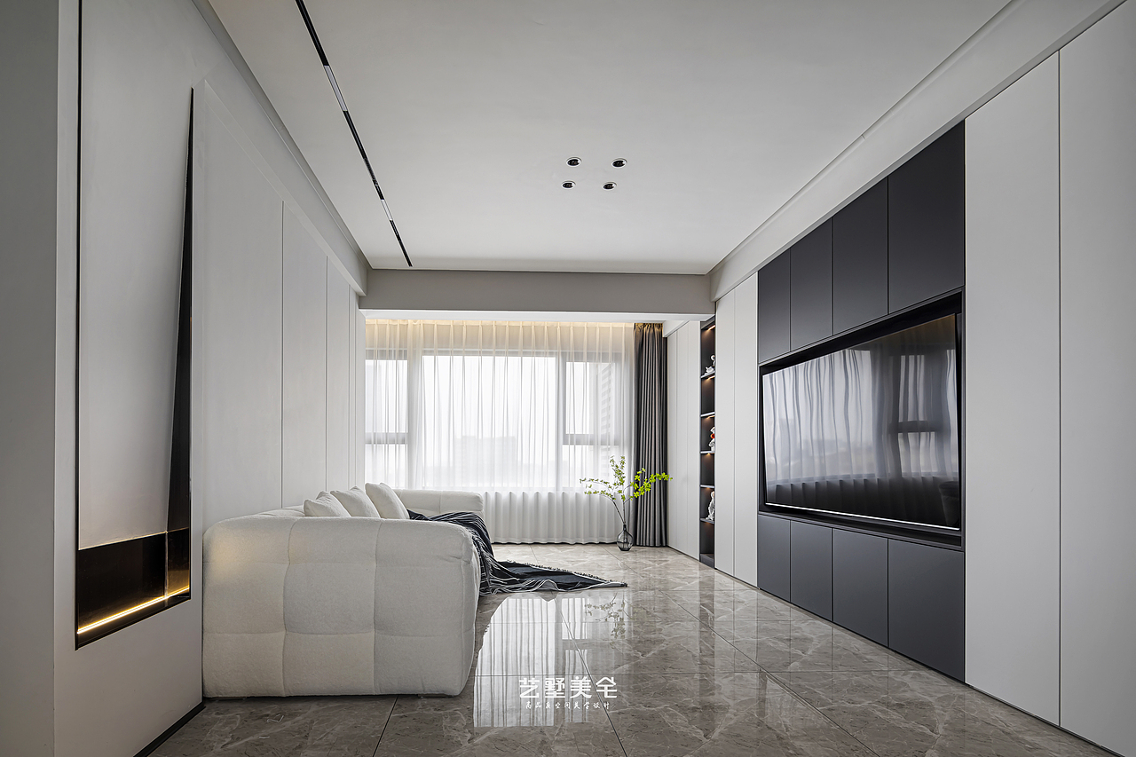 【合肥·金鹏麓院】114㎡ 现代极简 黑白格调