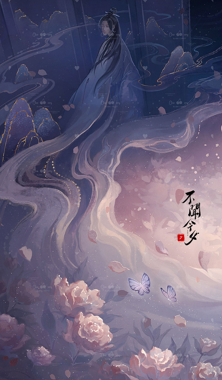 三千落花（古风插画）（图ZMzI2NDEwNjUy） - 商业插画 - 站酷设计师不闻今夕原创素材 - 站酷ZCOOL