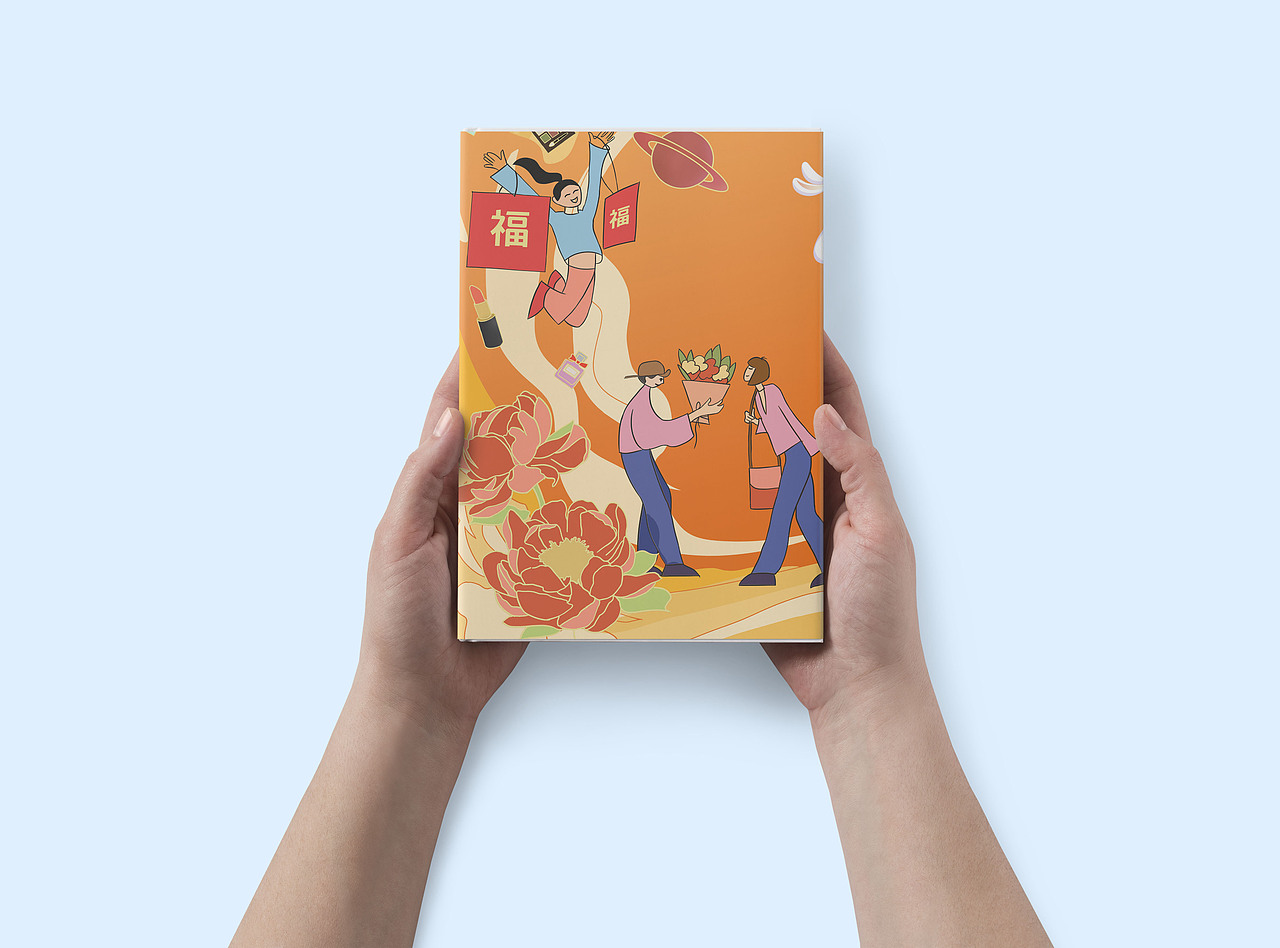 兔年插画商场主视觉kv