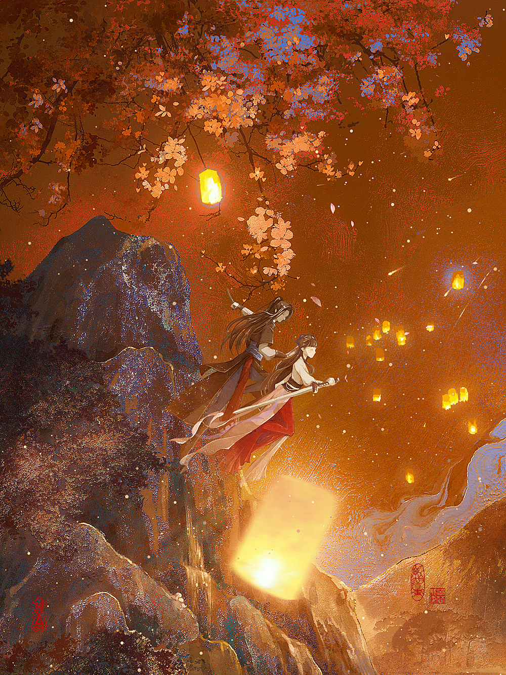 《一不小心成了白月光》|封插过程（图ZMzI5ODQxMjQw） - 商业插画 - 站酷设计师慕白__原创素材 - 站酷ZCOOL