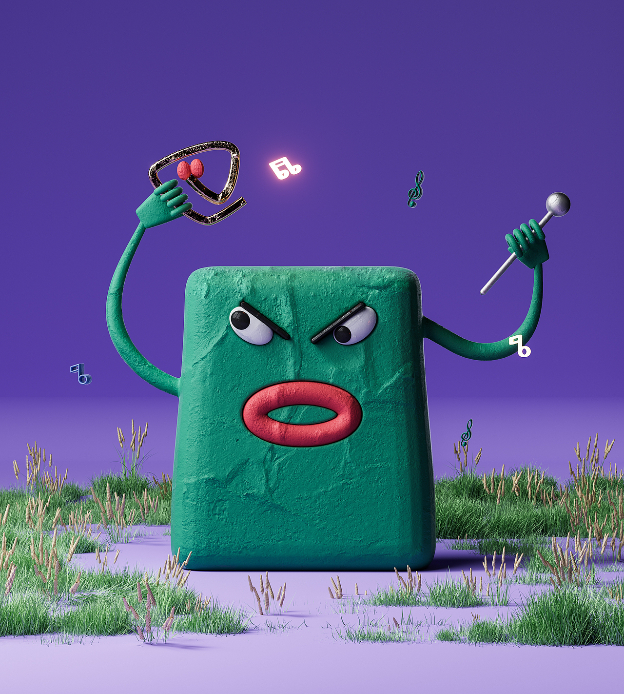 C4D建模渲染 《小怪兽音乐会》