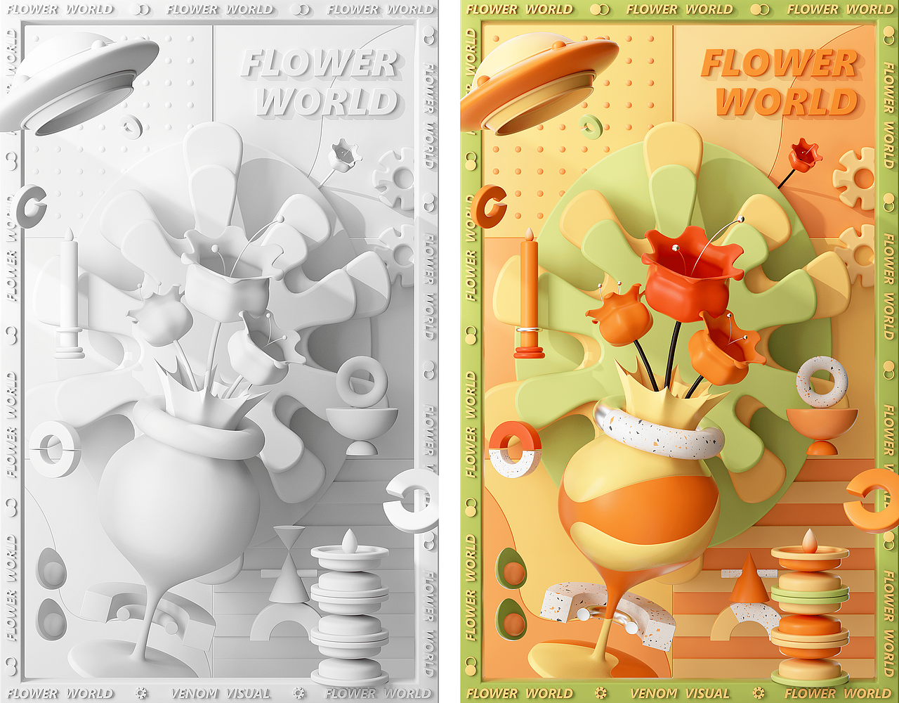 FLOWER WORLD（图ZMzA0Njk4OTk2） - 人物/生物 - 站酷设计师Venom_Z原创素材 - 站酷ZCOOL