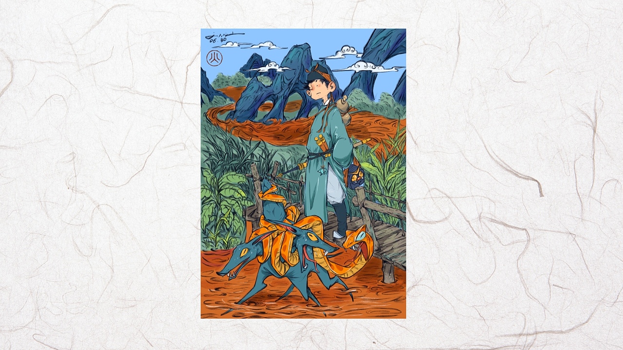 浅试一下国风插画马赛克（图ZMzIxNjkzMDMy） - 商业插画 - 站酷设计师Simon小火原创素材 - 站酷ZCOOL