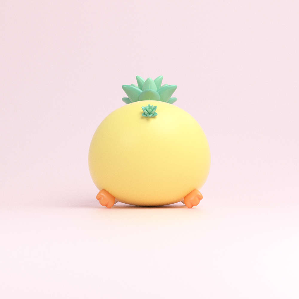 3D作品 | 小菜雞IP形象做成趴姿不就是松松玩具了嗎？