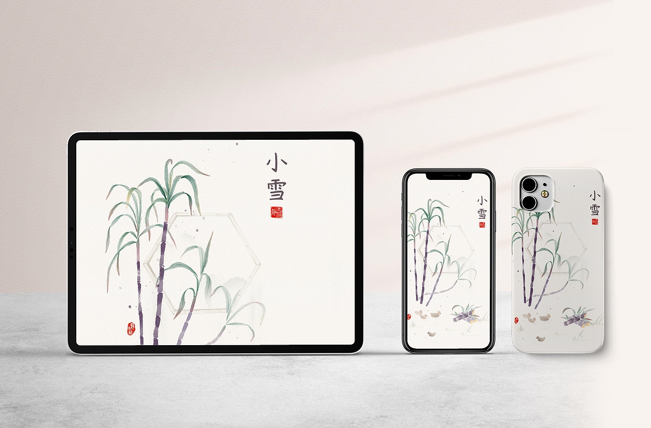 二十四节气冬季篇（图ZMzY4NDk0NDA4） - 商业插画 - 站酷设计师画画的静思语原创素材 - 站酷ZCOOL