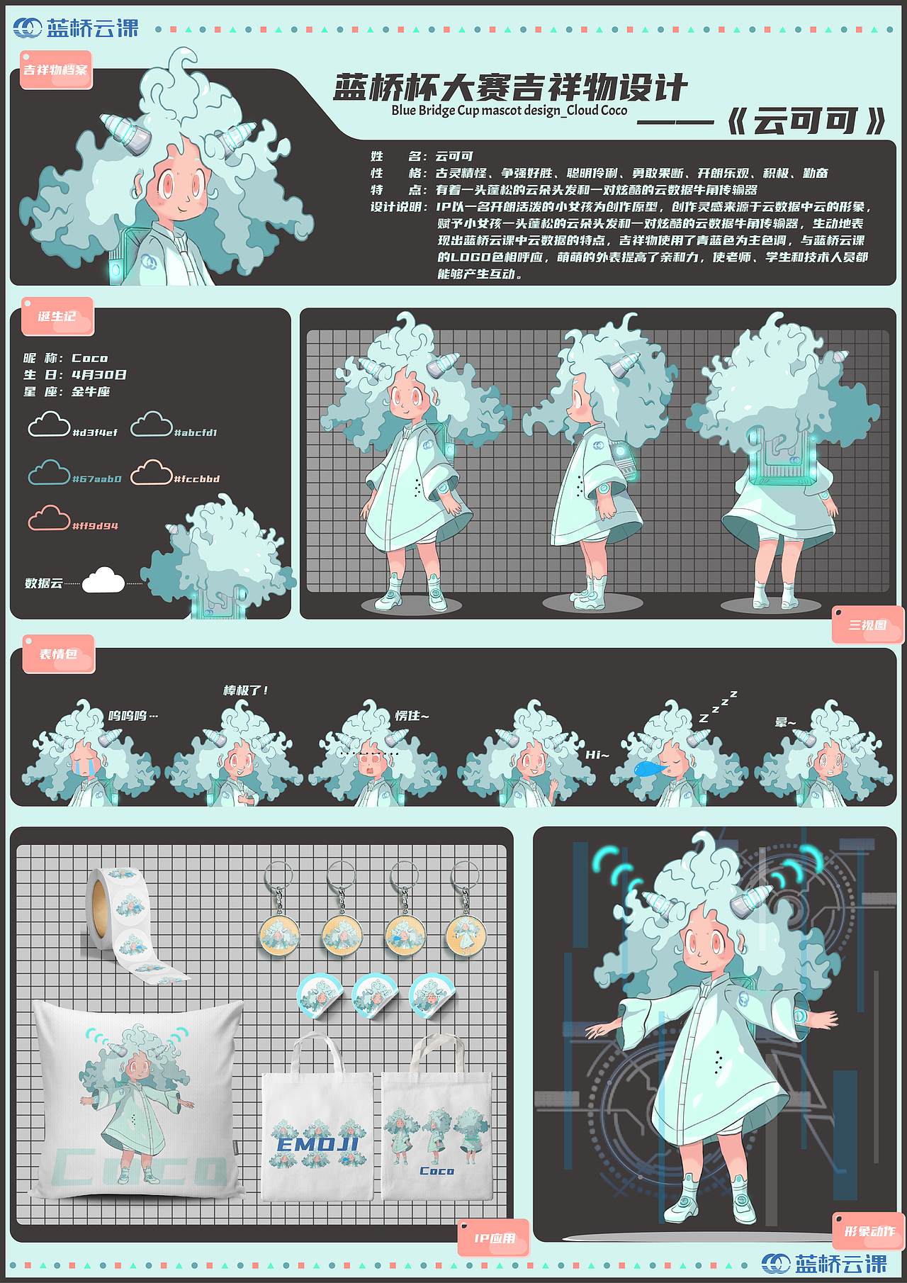 蓝桥杯吉祥物设计《云可可》