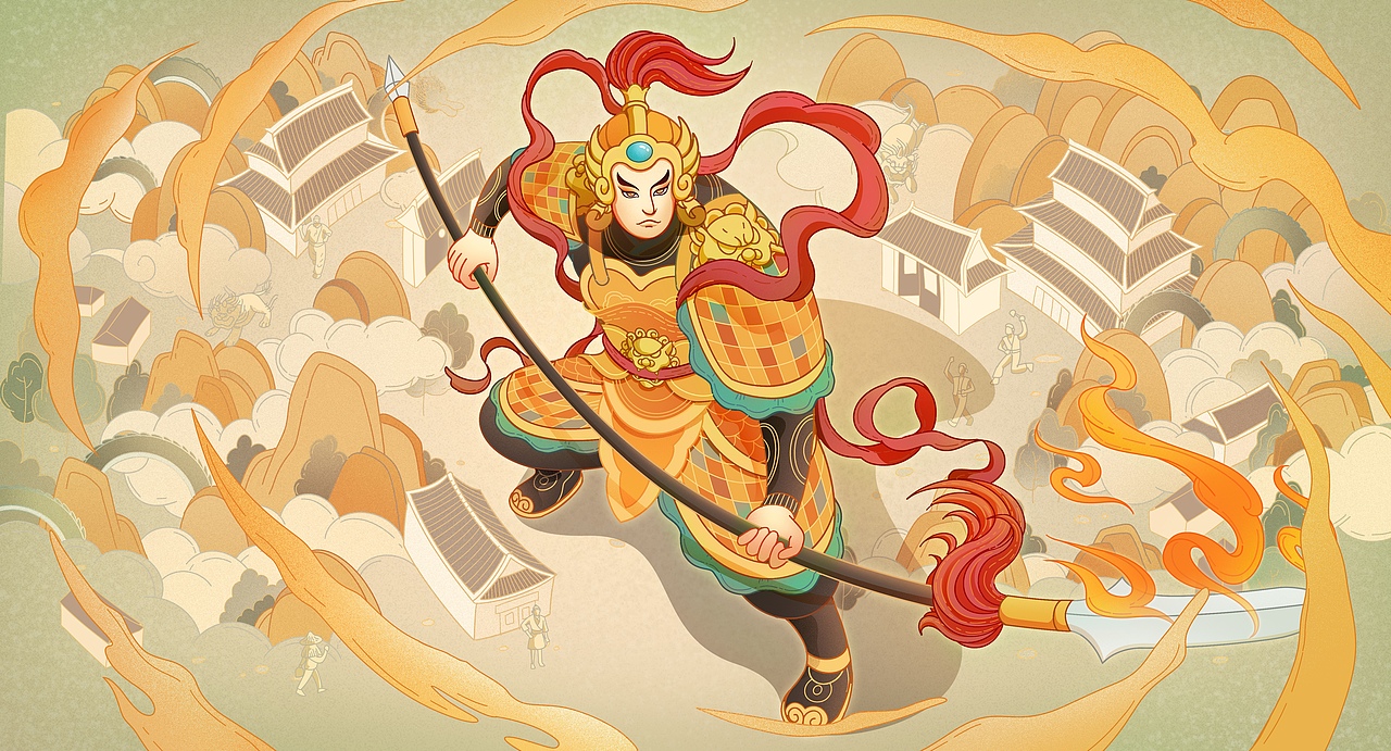 三国杀 门神·神赵云（图ZMzQ4NDA5OTQ4） - 概念设定 - 站酷设计师三十六阿原创素材 - 站酷ZCOOL