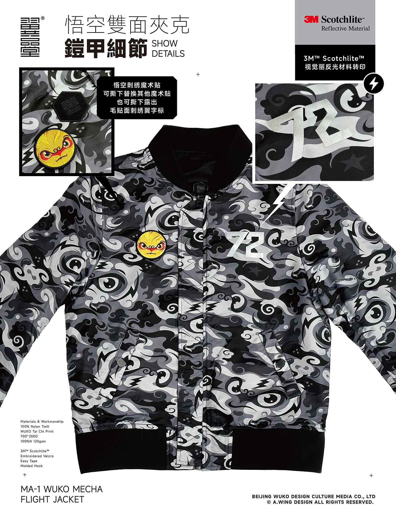 做了一件带说明书的飞行夹克（图ZMzYxMTMzODA0） - 休闲/流行服饰 - 站酷设计师A_Wing翼原创素材 - 站酷ZCOOL