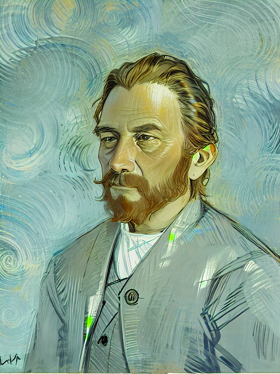 AI绘画丨梵高自画像二次创作(第二弹)