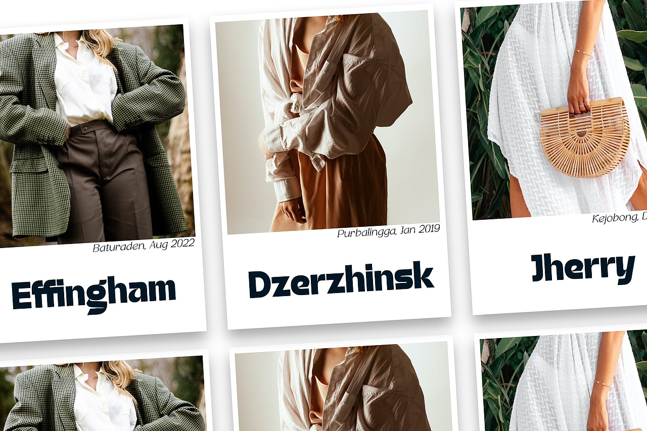 潮流时尚粗体酸性逆反差黑体字潮牌标识装饰英文字体