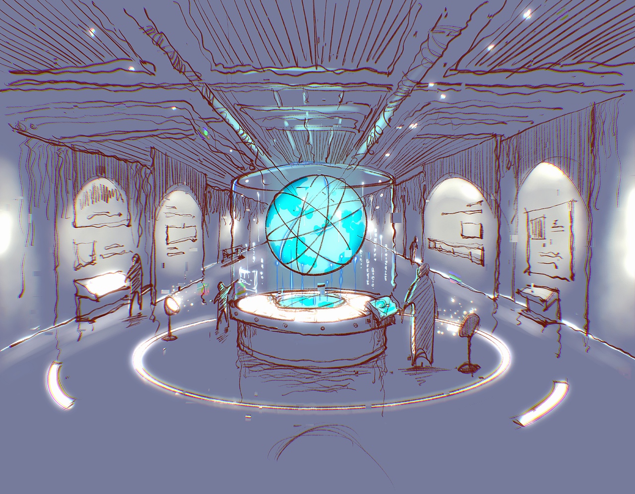 手绘草稿—设计过程中的桥梁（图ZMzY3MjUxNDI4） - 展陈设计 - 站酷设计师展示设计老杨原创素材 - 站酷ZCOOL