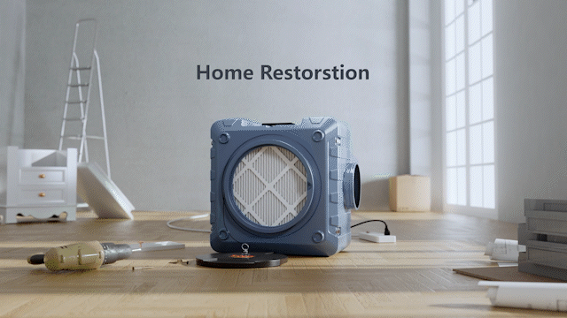 空气洗涤器三维动画