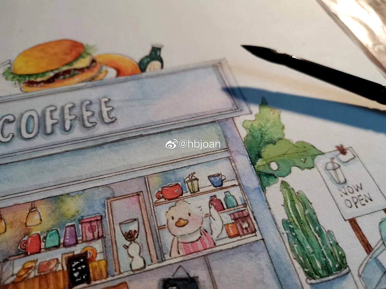 水彩插画小店铺系列二《清风街》（图ZMzYwNzM2ODky） - 商业插画 - 站酷设计师hbjoan原创素材 - 站酷ZCOOL