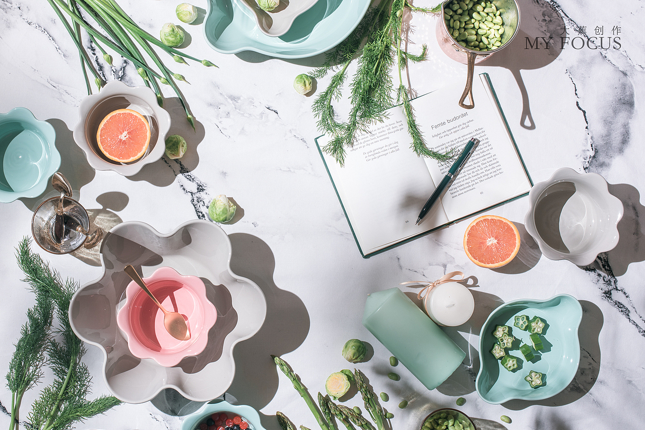 彩色沙拉烤盘 | 餐具摄影 | 大蕉创作