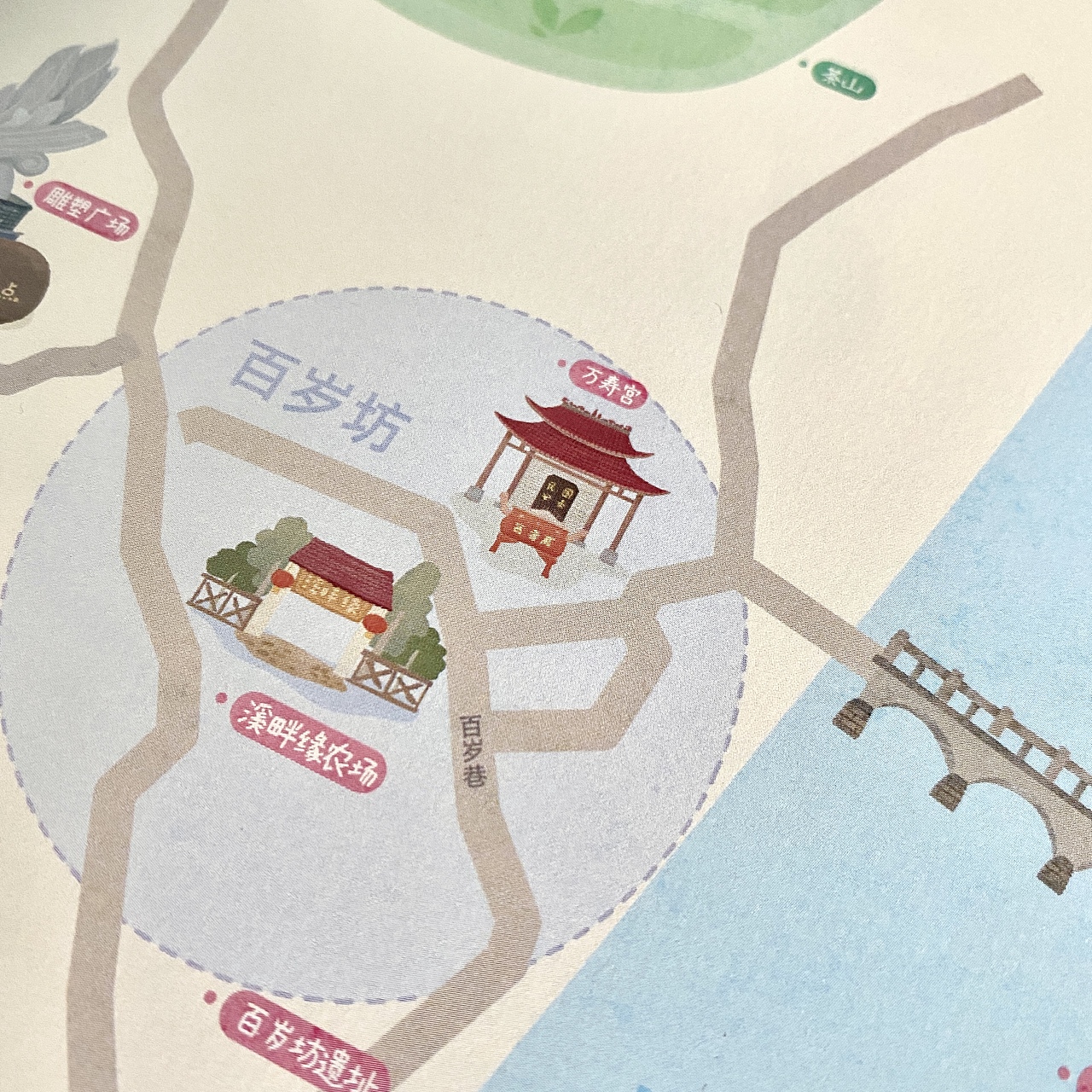 下梅村手绘地图（图ZMzQ3MzYwNjgw） - 艺术插画 - 站酷设计师周阿嫣然原创素材 - 站酷ZCOOL