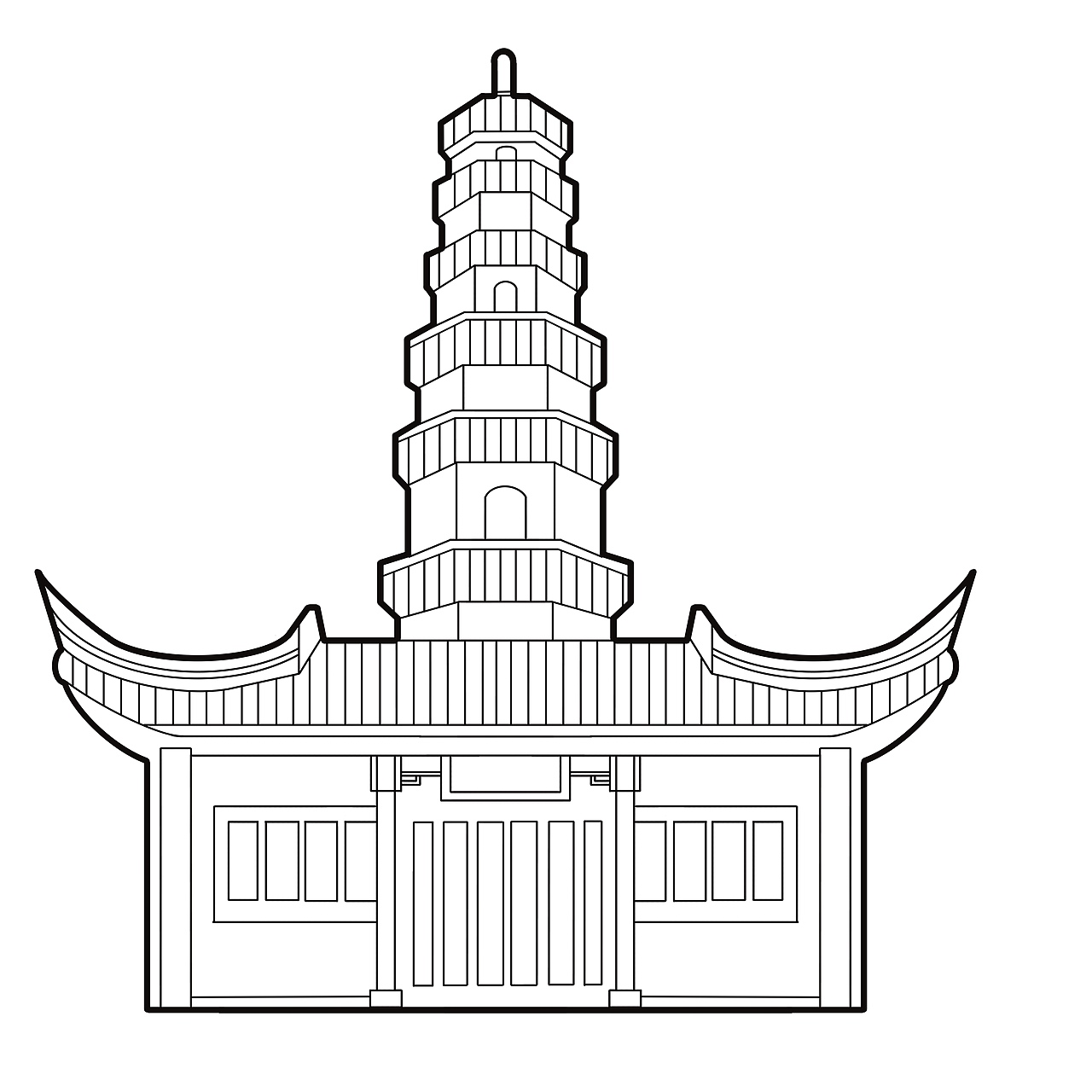 中国建筑线稿集合