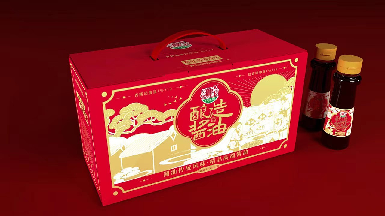 狮宝酱油包装（图ZMzE0NjAzMTg0） - 包装 - 站酷设计师普宁品牌包装原创素材 - 站酷ZCOOL