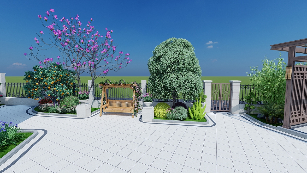 江西乡村别墅庭院设计案例（图ZMzU4ODk5OTY0） - 景观设计 - 站酷设计师度势营造景观设计原创素材 - 站酷ZCOOL