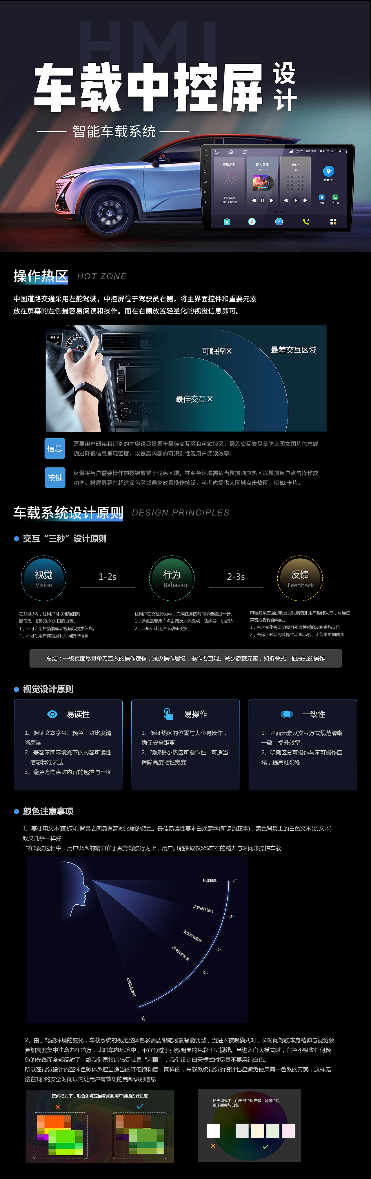 汽车HMI中控屏设计经验和主题设计分享