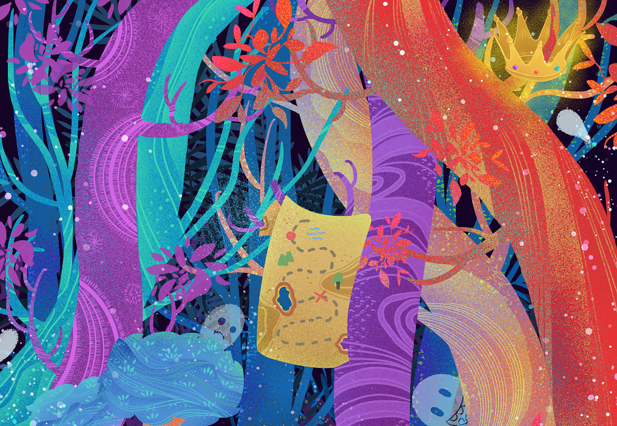 魔法森林（图ZMzEzNjkwNjE2） - 儿童插画 - 站酷设计师一颗汤圆芝麻馅原创素材 - 站酷ZCOOL