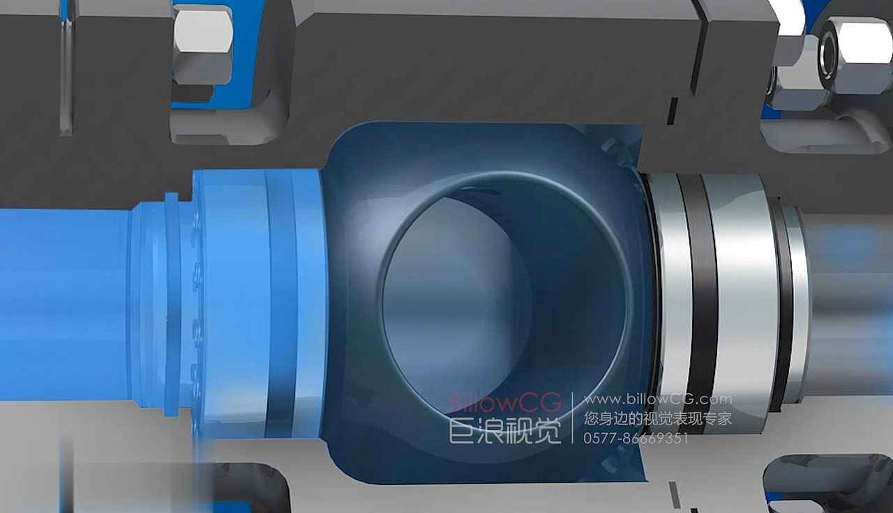 低温球阀三维动画-泵阀产品动画-耐低温阀门