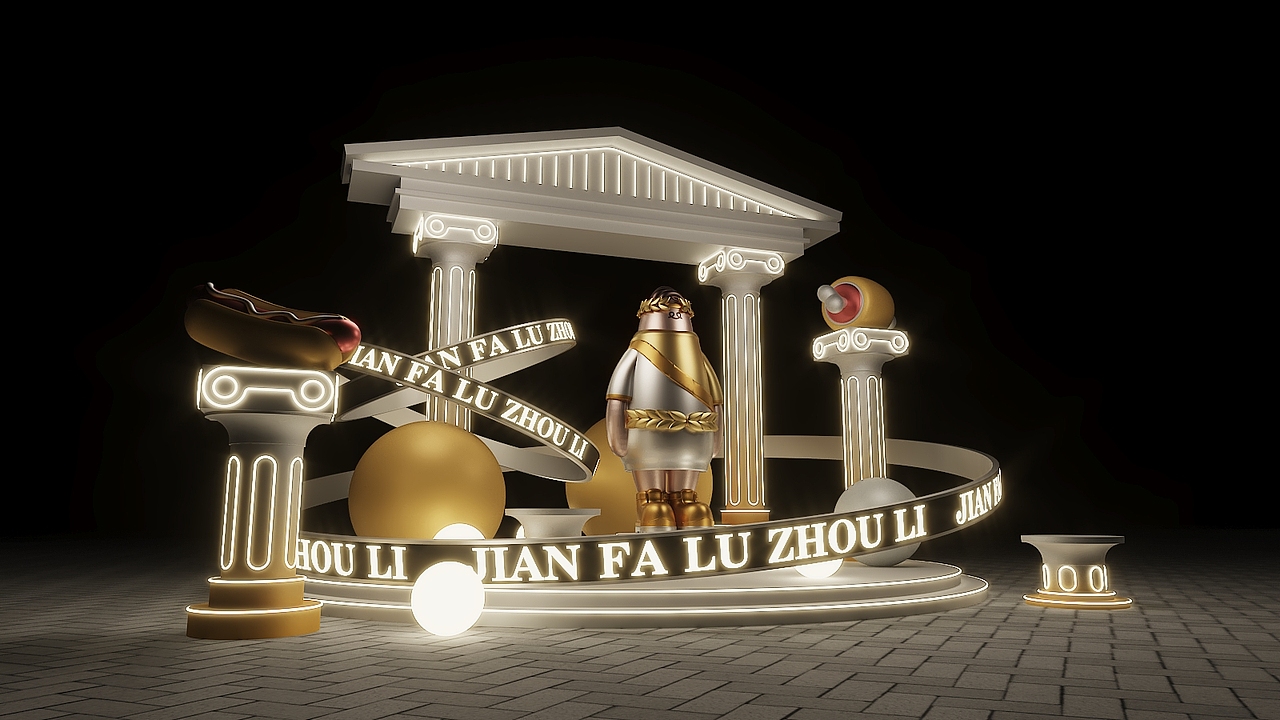 成都某商业街氛围美陈（图ZMzQ3OTc2MTMy） - 展陈设计 - 站酷设计师倔强的驴子原创素材 - 站酷ZCOOL