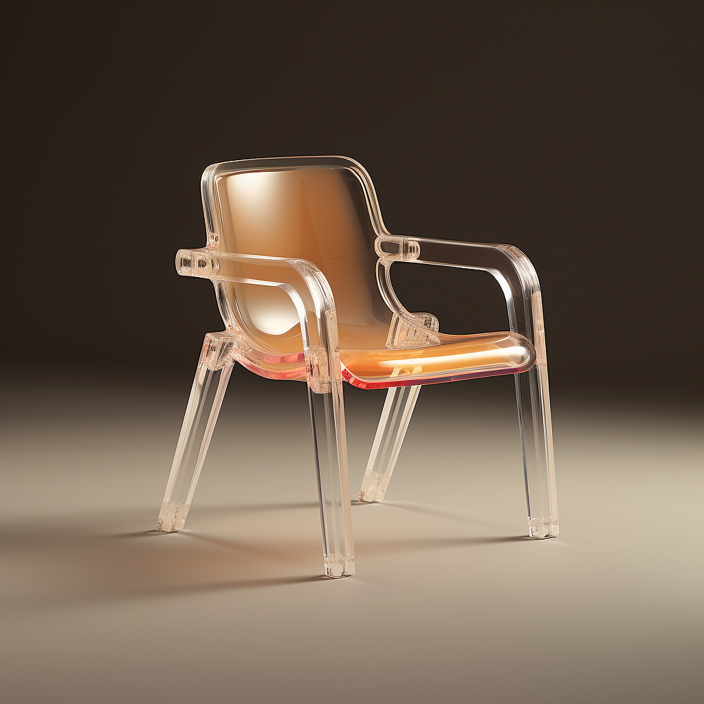 具体研究的极简凳子